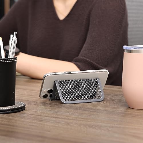 Mr. Pen- Metal Mesh Business Card Holders, 3 Pack, Gray - color: Grey