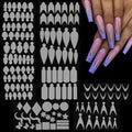 EBANKU French Nail Forms Sticker, 144 PCS Dual Nail Forms Silicone Tip Stickers, Reusable Pads for Poly Gel Nail Mold, Manicure