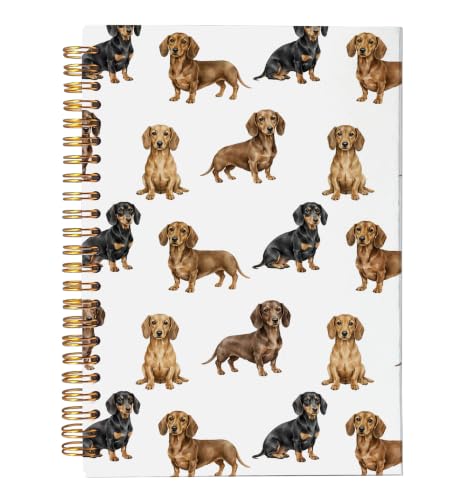 VNWEK Dachshund Dog Spiral Notebook Journal 5.5x8.3 Inch - color: Dachshund