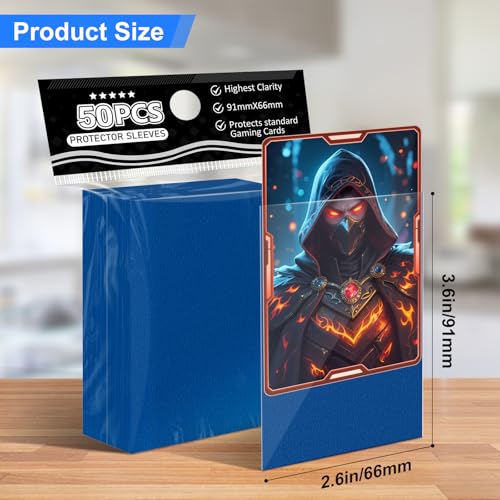 Night Blue Card Sleeves Fit for MTG, 300 Pieces Perfect Fit Standard Card Sleeves for Trading Card Sports Cards Baseball Cards TCG Magic,Affordable Sturdy and Nice Shuffling - color: Night, size: 300ct standard