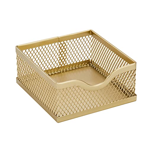 Annova Mesh Desk Organizer Office with 7 Compartments + Drawer/Desk Tidy Candy/Pen Holder/Multifunctional Organizer (Gold) - color: Gold