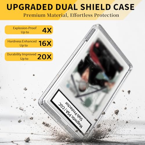 PSA CGC 35PT Slab Guard, Glitter TPU Frame & Tempered Glass Front, Clear - color: Fully Transparent