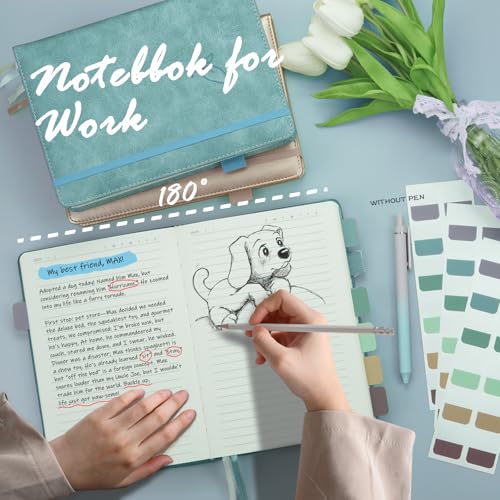 Hoci Poci 400 Pages Lined Journal Notebook, 5.8" x 8.4", Smoky Blue - color: Smoky Blue, size: Lined-400 Pages (5.7"×8.3")
