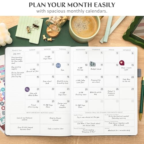 Legend Planner Undated, Weekly & Daily Goal Journal, A4 Mystic Gray Gold - color: Mystic Gray Gold (Undated), size: A4 (8.2'' x 11'')