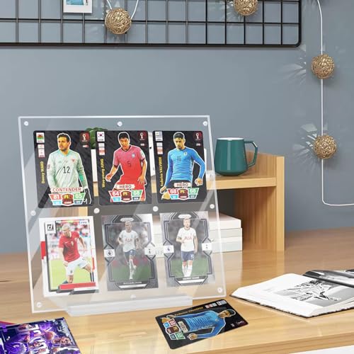 Trading Card Display Case, 6-Slot, 9.4 x 8.6 inches