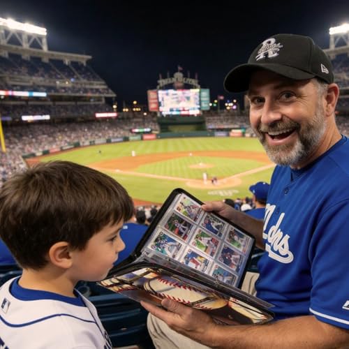 Baseball Card Binder 468 Pockets Waterproof Trading Cards Storage - color: Baseball, size: 468
