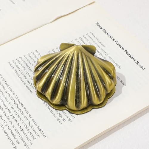 Vintage Ocean Bookmark Clip, 4 Color Starfish Shell Octopus for Book Lovers - color: Seashell Style C