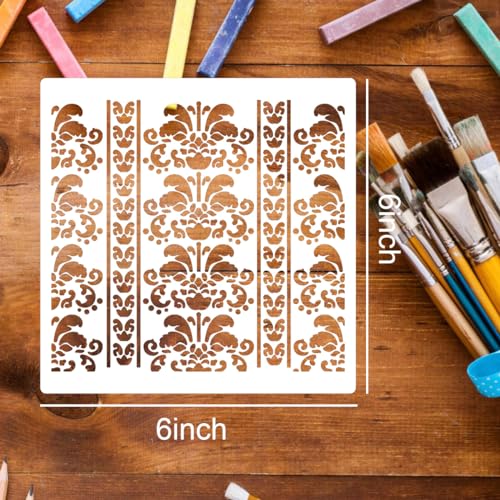 Damask Stencil Damask Stencils for Painting 6inch - style: Damask