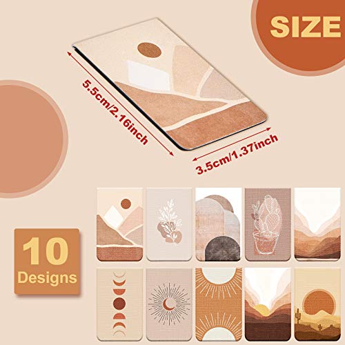 Zonon 10 Pieces Boho Sun Magnetic Bookmarks Magnetic Book Marks for Reading - style: Sunset Style