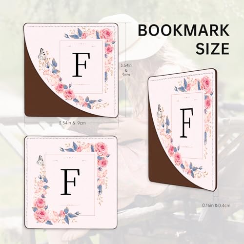 2 Pack A-Z Leather Book Corner Bookmark Durable Reading Accessories F