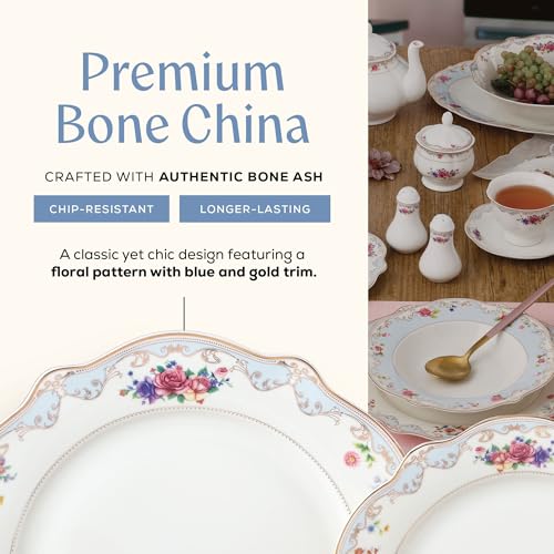 Joseph Sedgh Collection Romantic Bloom Bone China Dinnerware Set, 57-Piece - size: 57 Piece Set
