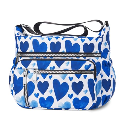 NPBAG Crossbody Bag for Women, Shoulder Purse Handbag Messenger Bag, Trendy Pocketbooks, Waterproof and Multi-Pockets - color: Love