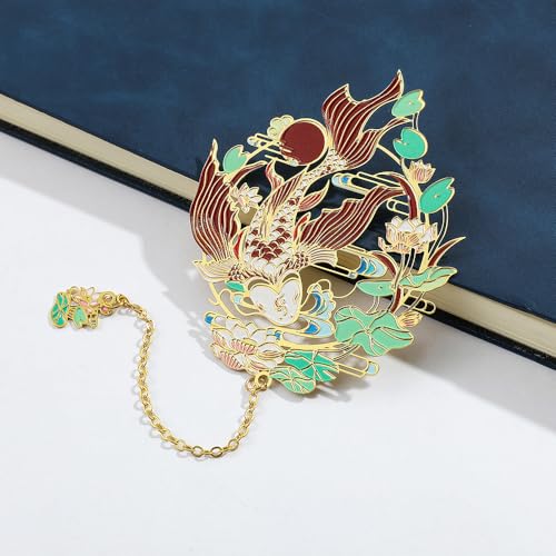 Shan Hai Jing Divine Beasts Bookmark Phoenix Dragon Koi Deer Good Luck Gift - color: Style 4 Gift Boxed