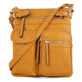 SG SUGU Katie Lightweight Medium Crossbody Bag Shoulder Bag with Multi Pocket for Women - color: Mustard
