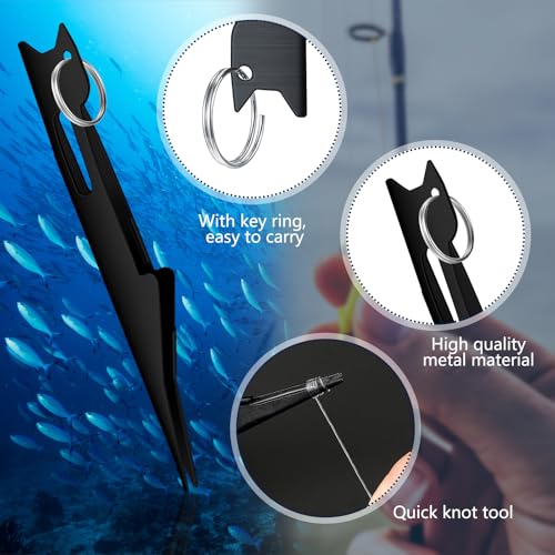 Deekin 3 Pcs Fishing Nail Knot Tying Tool Quick Tie Line Fly Tyer - color: Black