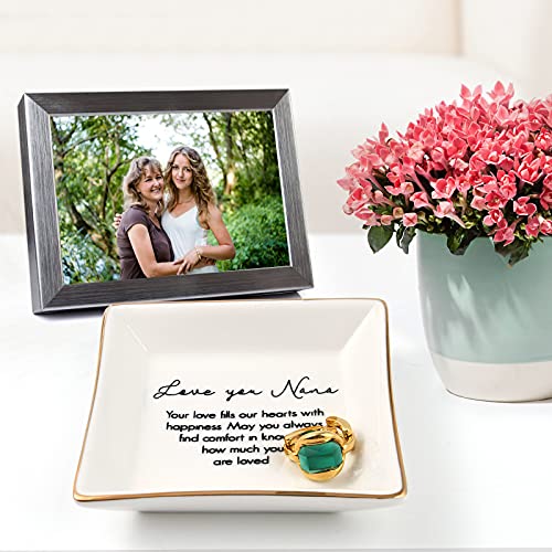 Nana Gifts Ring Dish Love You Nana Jewelry Tray Grandma Birthday Gift - color: Nana