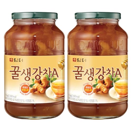 Damtuh Korean Honey Ginger Tea, Ginger Preserve, 2.2 lb Jar, 2 Pack - size: 2.2 Pound (Pack of 2)
