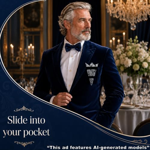 Handkerchiefs for Men with Holder Vantige Pocket Squares for Men - color: Light Gray