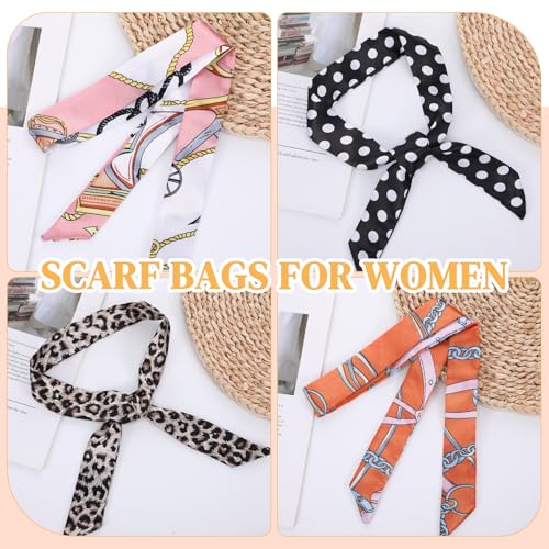 JATEBI Purse Scarf for Handbags 24 Pcs Women Head Scarf Set Narrow - color: Colorful Multicolor