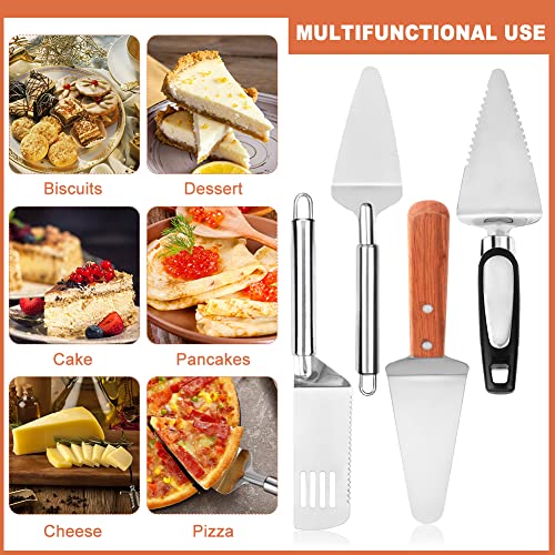 Pie Server Set, 4 Piece Cake Pizza and Dessert Serving Spatulas