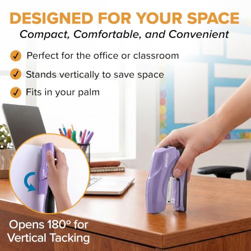 Bostitch Heavy Duty Stapler, 40 Sheet Capacity, No Jam, Purple - color: Purple, size: Pack of 1