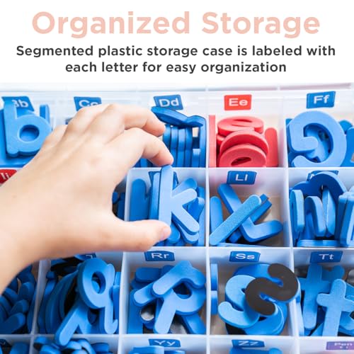 Magnetic Foam Letters for 36m+ Kids - Classroom Alphabet Letters Kit 284 Pcs with CVC Cards - Classic ABC Board Magnets