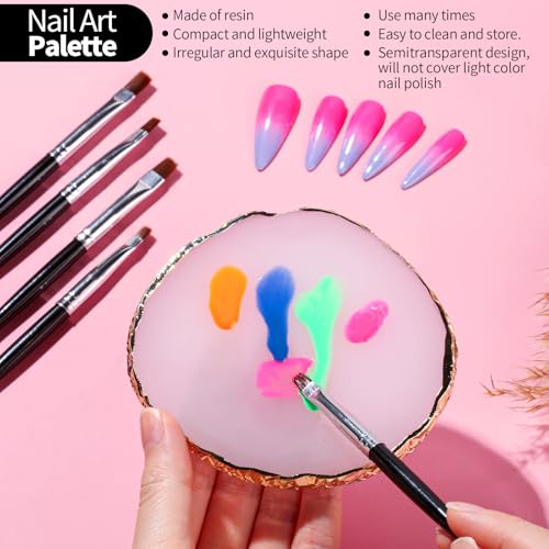 FANDAMEI Nail Art Pens, Nail Art Tools, Nail Design Tools, Nail Stuff - color: Black