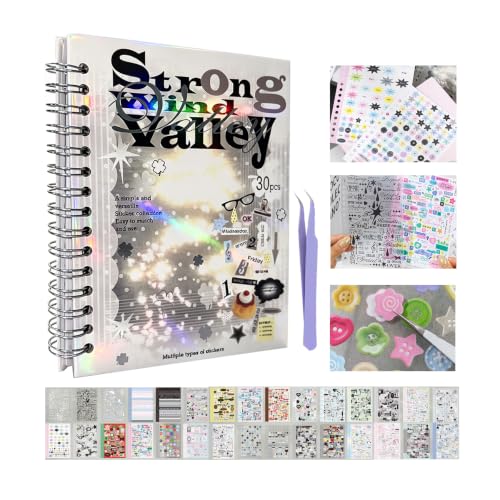 Japanese Sticker Book for Scrapbooking Supplies, Korean Stickers for DIY - color: Atmosphere