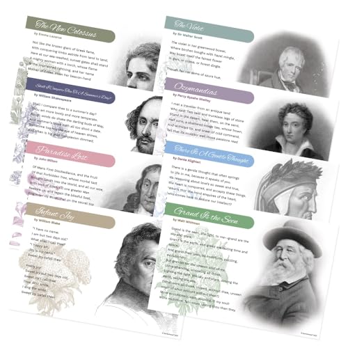 Quarterhouse 9 Poster Inspirational Poems Classroom Set - color: Inspirational Poems
