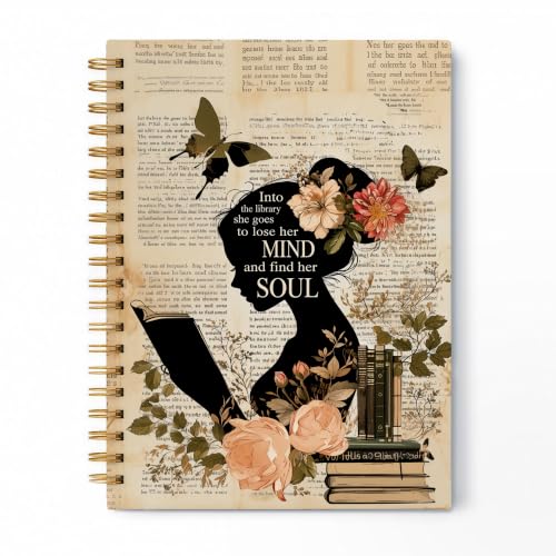 WDXIA Vintage Literary Book Notebook 5.5x8.3 Inch - color: pattern-17