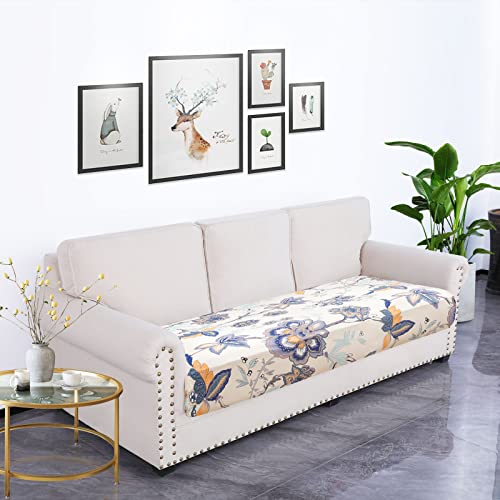 hyha Printed Couch Cushion Covers, Sofa Covers Washable for 3 Cushion Couch - color: Beige, size: Seat Cover Large