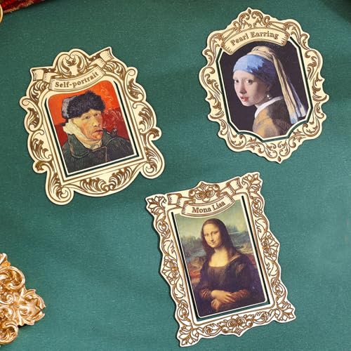 3 Pcs Vintage Metal Bookmark, Golden Clip Bookmarks, Famous Oil Painting Theme Book Mark Unique Gift for Book Lovers Readers Women Girls Teens Writers Bookworms Teachers Students - style: 3Pcs Portraiture