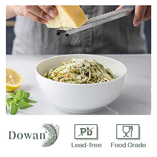 DOWAN Soup Bowls, Ramen Bowl for Noodle, 39 Ounce large Cereal Bowls for Kitchen, 7 Inches Centerpiece Bowls, Microwave and Dishwasher Safe, White - size: 7 inches