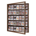 VERANI 35 Graded Sports Baseball Card Display Case Wall Mount Walnut - size: Large-Vertical-Walnut-Blacklock