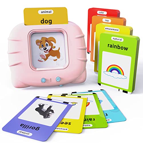 Lapare Audible Learning Toy with Music for Toddler Age 1 2 3 4 5, 520 Sight Words Talking Flash Cards Toy for Girls to Learn Alphabet Number Color Shapes and More - color: Pink, size: 520 Sight Words English