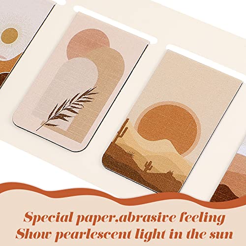 Sepamoon 24 Pcs Magnetic Bookmarks Cute Landscape Magnetic Book Marks Page Clip Funny Magnet Page Markers Gifts for Women Men Home Office Reading Book Lovers Pleasure(Vibrant Style,1.4 x 2.2)