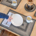 Homespice Flint Hill Jute Braided Placemats, Rect 13x19 Set of 6 - color: Flint Hill