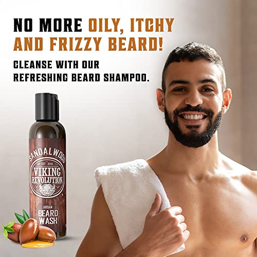 Viking Revolution Beard Wash & Conditioner Set - Sandalwood - 5 oz - size: 5 Fl Oz (Pack of 2)