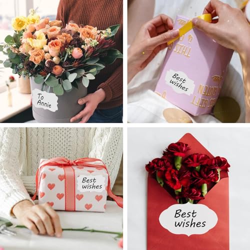 300 Pcs White Tags Stickers, Label Stickers, Name Tags, Waterproof Present Tags for Christmas, Presents, Jars, Bottles (White, 300 Pcs) - color: White, size: 300 Pcs