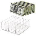 Hipiwe 2-Pack Acrylic File Organizer for Sorting Mail - 5 Slot Mail Sorter