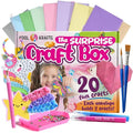 20 Arts & Crafts Kit for Girls – The Surprise Craft Box, All-Inclusive DIY Craft Set with 20 Fun Projects, Individually Packaged, Easy Step-by-Step Instructions, Creative Activity Gift for Kids