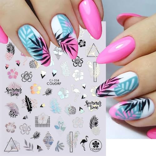Beach Nail Stickers for Nail Art Nail Decals for Women - color: Colorful-22