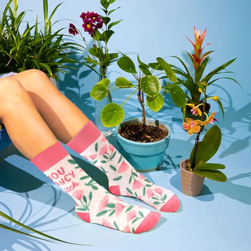Funny Socks for Women and Teenage Girls, Cute Crazy Unique Novelty Gifts - color: H-flower-d02