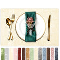 Faux Leather Placemats Set of 4, 11.8"x17.7", Off-White - color: Off-white, size: Set of 4