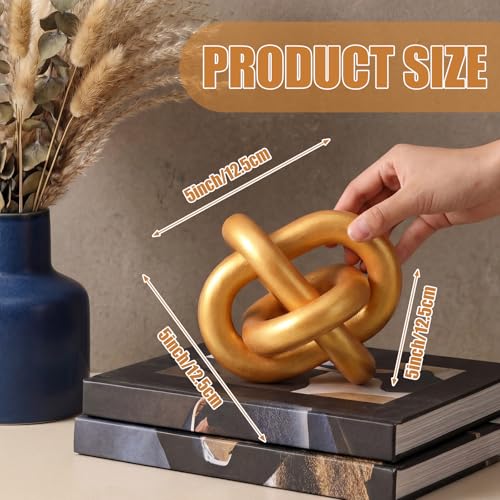 Yalikop 3 Link Wood Knot Decor Rustic Table Shelf Accents, Gold - color: Gold