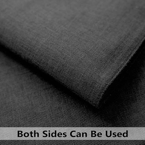 Demetex Cloth Placemats Set of 6 Black Stain Resistant Place Mats Oil Proof Washable Plate Mats for Dining Table Holiday Cafe Banquet, Black - color: Black, size: Placemats set of 6