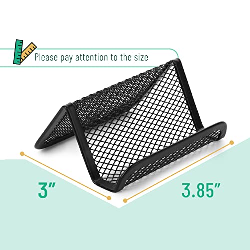 Mr. Pen- Metal Mesh Business Card Holders, 3 Pack, Black - color: Black
