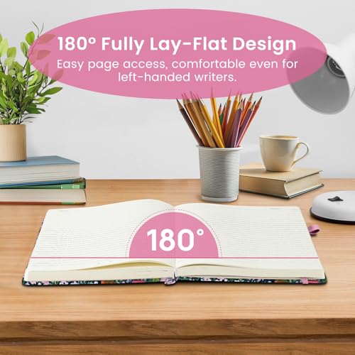 Taja Aesthetic Lined Journal for Women, Pretty Notebooks for Work & Study - color: V-Moonlit Cat
