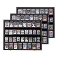 VERANI 36 Graded Sports Baseball Card Display Case Wall Mount Black 3PC - size: Large-Horizontal-Black-3Pack