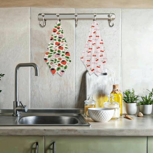 Strawberries Cherries Trump Kitchen Towels Gifts for Women Tea Towel - color: Multi 1864